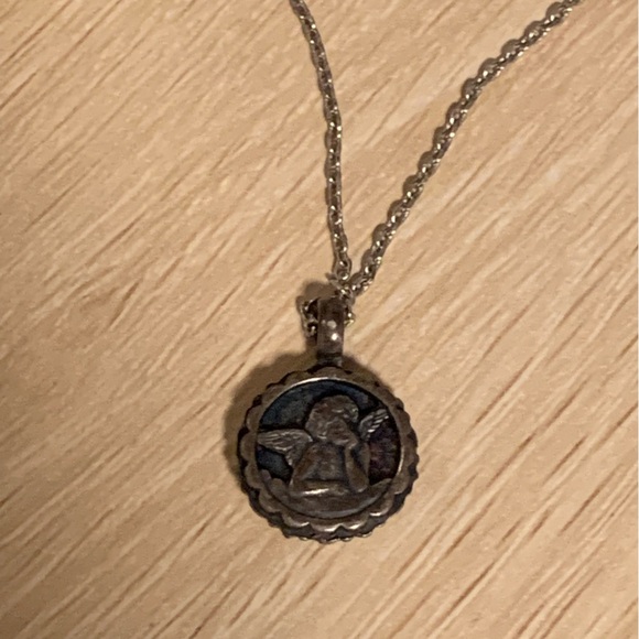 Preloved Reversible  Rose Gold Angel Necklace - Picture 3 of 3